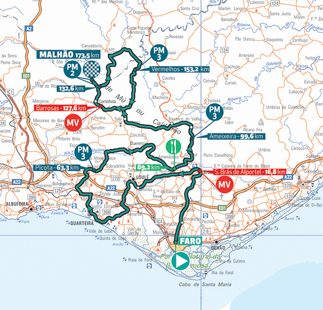 Algarve Tour stage 5 map